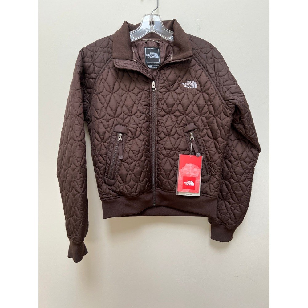The North Face Jacket Women M Brown 5 Boroughs Quilted Bomber Full Zip NWT
